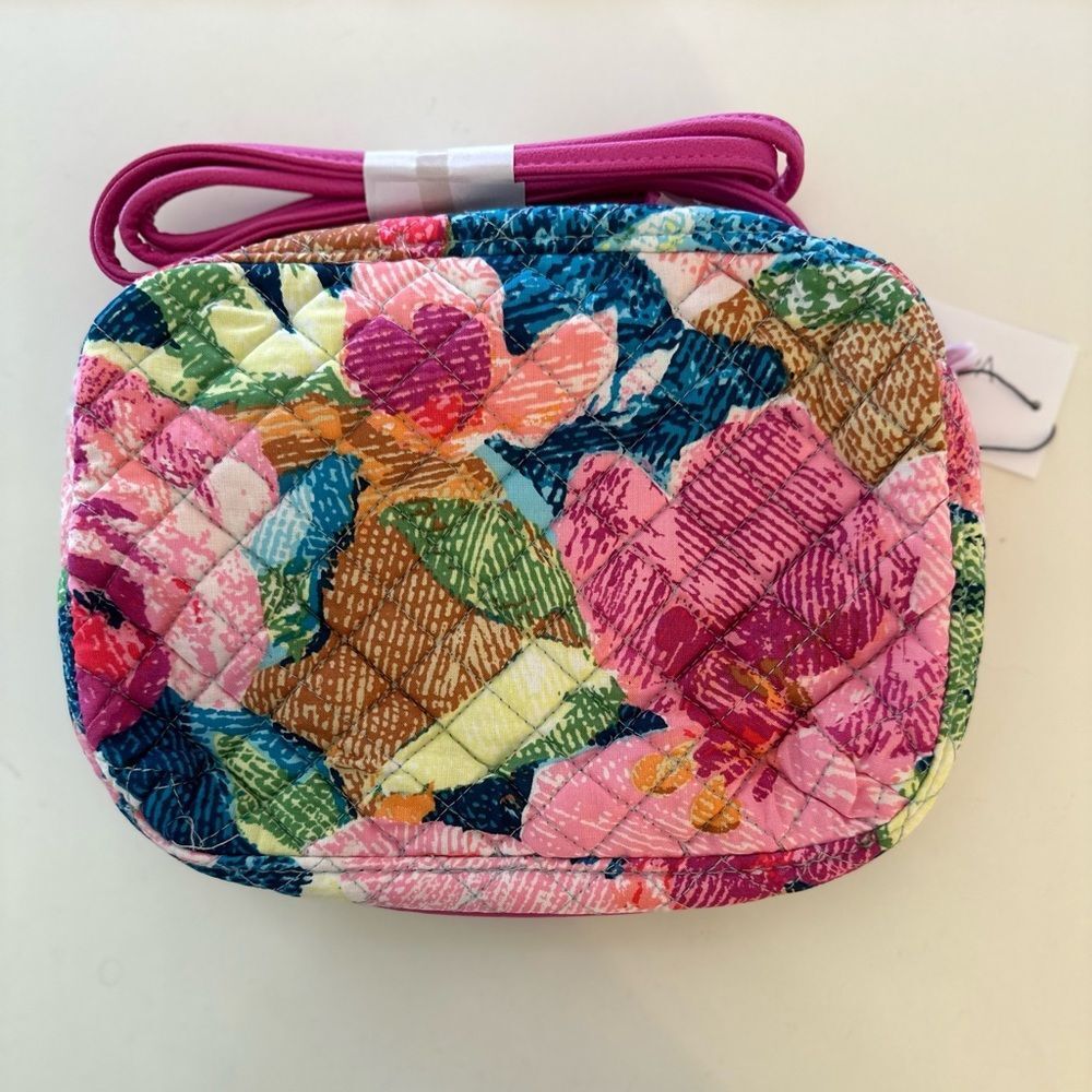 Vera Bradley Iconic RFID Little Crossbody-Superbloom NWT